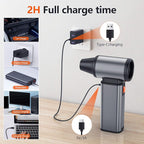 Air Duster - 130000 RPM Super Power, Compressed Air Duster & Mini Vacuum, 7500 mAh Rechargeable Battery, Wireless & Rechargeable for Car/Home