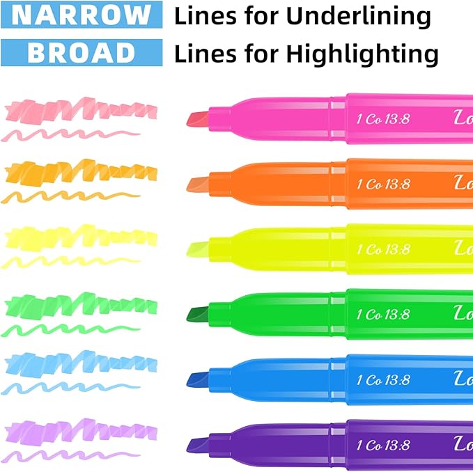ZackZ Bible Highlighters Assorted Colors with Verses, Chisel Tip Colored Highlighter Markers Bulk Fluorescent, Dry Quick Bright Colors, Perfect for Bible Study Journaling, 6 Candy Color 30 Pack