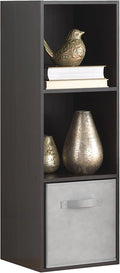 Whitmor 3 Cube Bookcase, 3 Tier Stackable MDF Bookself, Open Storage Display Organizer, Storage Cabinet for Living Room, Bedroom, Home, Office, 12.2" L x 11.7" W x 35.6" H, Espresso