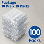 100 Pcs Horizontal Badge Holders, Extra Thick ID Card Name Tag Badge Holder with Resealable Zip, Waterproof ID Badge Holder