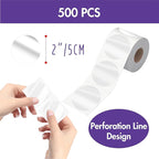 500 PCS Round Clear Seal Stickers, Transparent Envelope Mail Wafer Seal Self Adhesive Package Circle Label Dots with Perforation Line for Envelopes, Boxes and Gift Packaging (2” in Diameter)
