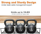 COYACOOL Under Desk Cable Management- 2 Pack Cord Organizer. Metal Wire Cable Management Tray for Office, Studio and Home. Super Sturdy Under Table Cable Management - Black Cable Organizer