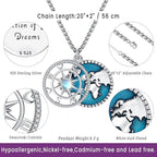 Compass Necklace for Women Men 925 Sterling Silver Pendant Urn Necklaces for Ashes Picture Locket Necklace Anchor Necklace Viking Necklace Crystals CZ Moonstone Abalone Shell Turquoise Compass Jewelry
