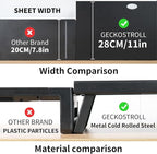 GECKOSTROLL All-Metal Foldable Monitor Stand with 28cm Wide Desktop,, Headphone & Mic Jack, Detachable Phone Holder, (Basic Version, 760mm)