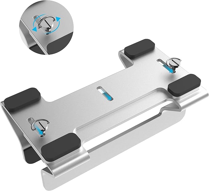 Psitek Aluminum Vertical Laptop Stand Dock Holder, Adjustable Slot Width 12-42mm, Space-Saving Upright Storage for MacBook and Laptops
