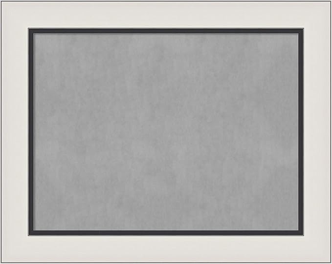 Amanti Art Silver Framed Magnetic Board 24x30 Medium Vision Board for use with Magnets, 100% Metal Sheet to Display Items as Office Decor or for Home Organization in mudroom, Kitchen or Kids Room