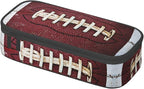 HKHEHOP American Football Ball Vintage Theme Pencil Case Storage Pencil Pouch Stationery Bags With Zipper Portable Pen Holder Box Organizer For Boys Teens Student College School Office Supplies