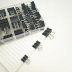 76 Pcs Black Binder Clips Paper Clamps Set Assorted Sizes Large Medium Small for Office School and Home
