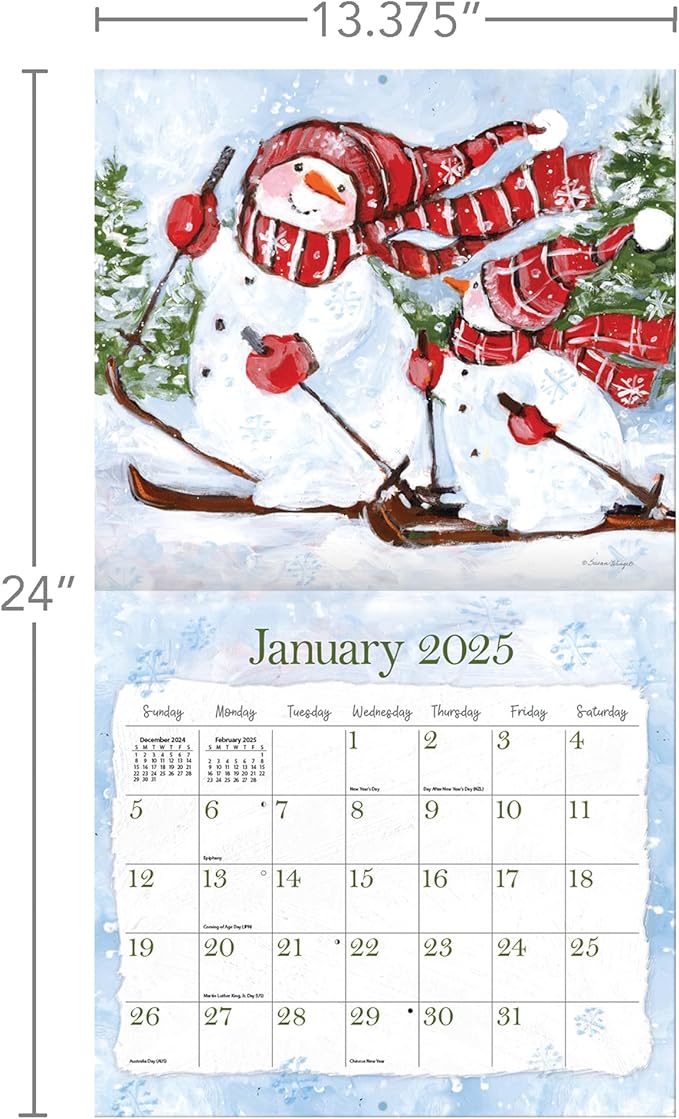 LANG Sam Snowman 2025 Wall Calendar (25991001939)