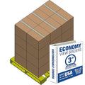 Samsill Economy 3 Inch 3 Ring Binder Bulk Pallet, Made in The USA, Round Ring Binder, Customizable Clear View Cover, White, Pallet of 288 Binders in 24 Cartons