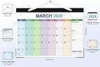 ANYZONE Desk Calendar 2026-2027, 18 Months Calendar from Jan. 2026 to Jun. 2027, 17" x 12" Large Desktop/Wall Monthly Calendar with Corner Protectors, Ample Space ＆ Target for Home, School, Office