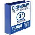 Samsill 3 Inch 3 Ring Binder, Made in USA, Economy Round Ring, Clear View Cover, 550 Sheet Capacity - for School, Home, Office -Dark Blue