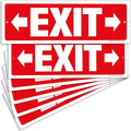 iSYFIX Exit Signs - 6 Pack 12x4 Inch Directional Right & Left Arrow Signs, 40 mil Polystyrene Plastic, UV Laminated, Scratch & Fade Resistant, Waterproof - Ideal for Office, Theater, School, Business