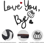 Love You Bye Wood Sign,Fall Decoration for Home&Halloween Decoration Fall Decor Autumn Wall Decor Wooden Pumpkin Sign forHallway Entryway Door,Porch,Fireplace Mantel Thanksgiving Farmhouse Living Room