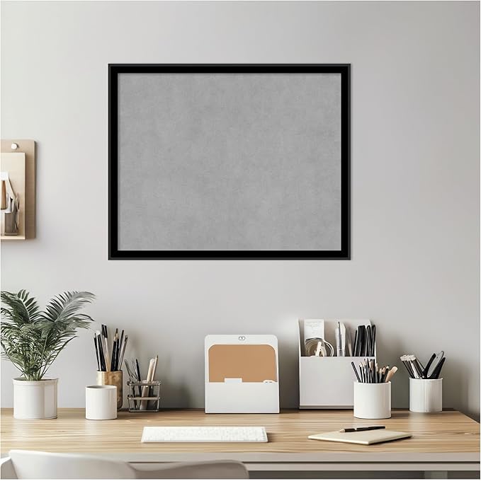 Amanti Art Black Framed Magnetic Board 17x21 Small Vision Board for use with Magnets, 100% Metal Sheet to Display Items as Office Decor or for Home Organization in mudroom, Kitchen or Kids Room