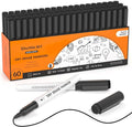 Shuttle Art Black Dry Erase Markers, 60 Pack Magnetic Whiteboard Markers with Erase,Fine Point Dry Erase Markers Perfect For Writing on Whiteboards, Dry-Erase Boards,Mirrors for School Office Home