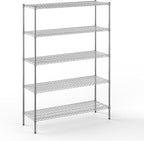 Regal Altair 18" Deep x 54" Wide x 74" Height Wire Shelving Kit | 5-Tier | NSF Commercial Storage Rack Unit