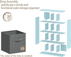 furtble Bookshelf with Storage Bins, 16-Cube Storage Organizer with Back Panels, Modern Wood Open Bookcase, Multifunctional Display Shelf for Living Room, Bedroom, Home Office, White