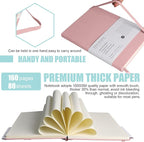 EMOMAS Lined Journal Notebook, 6Pack Hardcover Notebook for Men & Women – Journals for Writing, Work, School, Home & Daily Notes, 160 Pages – Medium A5, 5.7"x8", 100 gsm Thick Paper (pink)