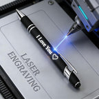 CRME Custom Pens Personalized Pen in Bulk Customized Pens Engraved Grip Retractable Ballpoint Pen with Name Text Logo 2-in-1 Stylus Pens for Touch Screens Ideal for Birthday,Party,Wedding Black Ink