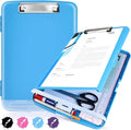 Blue Clipboard with Storage,TFDLCG zm Clip Boards 8.5x11 with Pen Holder,Nursing Clipboards Case Heavy Duty,A4 Letter Size Contractor Clipboard for Office, School and Home