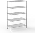 Regal Altair 24" Deep x 48" Wide x 74" Height Wire Shelving Kit | 5-Tier | NSF Commercial Storage Rack Unit