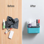 loukin Magnetic Marker & Remote Control Organizer, Dry Erase Marker Holder, Magnetic Storage for Whiteboard or Refrigerators (Sky Blue)