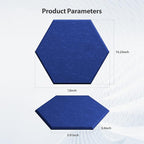 Amantech 12 Pack Acoustic Panels Self Adhesive Sound Proof Foam, High Density Sound Acoustic Panel, 12X10.23X0.4 Inch Hexagon Panels in Home, Office, Reccording Room, Studio,and more(Telecom Blue)