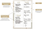bloom daily planners Timed Work & Personal To Do List Planning Pad - Undated Tear-Off Hourly Checklist Notepad Appointment Organizer - 6" x 9" - Brushed Beige