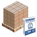 Samsill 1 Inch 3 Ring Binders, Made in USA, Economy Round Ring with Clear View Cover, 200 Sheet Capacity, White, Pallet of 864 Binders in 36 Cartons