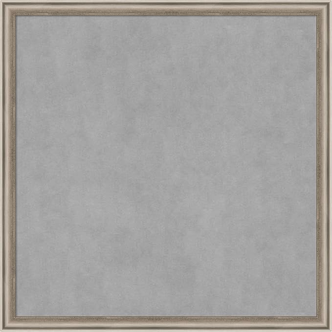 Amanti Art Silver Framed Magnetic Board 26x26 Medium Vision Board for use with Magnets, 100% Metal Sheet to Display Items as Office Decor or for Home Organization in mudroom, Kitchen or Kids Room