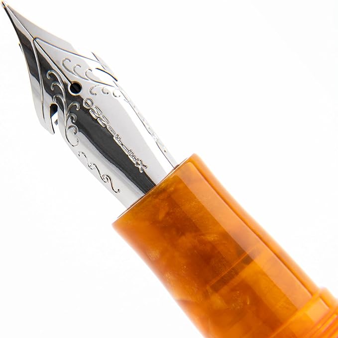 Conklin All American Fountain Pen in Sunburst Orange – Broad Nib, Vibrant Design & Superior Craftsmanship – Ideal Gift for Professionals & Pen Enthusiasts