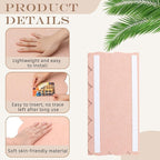 Mooliwe Scalloped Felt Bulletin Board 24 x 18 Inches Foldable Flesh Pink Pin Cork Board Alternative for Wall, 2' x 1.5' Trifold Picture Vision Self Adhesive Bulletin Decorative