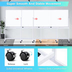 maxtek Rolling Whiteboard, 96x48 Large Double-Sided White Board Dry Erase on Wheels, Giant Magnetic White Board Standing for Office, School, Home Office, Homeschool