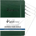 Undated Daily Planner to Achieve Your Goals 2025-2026 - 90 Day Guided Journal & Productivity Organizer with Goal Setting, Habit Tracker, To Do List, Academic & Work Calendar, Leather Hardcover - Forest Green