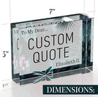 Custom Acrylic Sign Personalized, Custom Desk Name Plate, 18 Styles, (5"x7"), With Gift Box, USA Made by Acryluxe. (Bouquet)