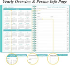2026 Planner - A5 Weekly & Monthly Planner Spiral Bound, January 2026 - December 2026, with Flexible Cover, Tabs, Inner Pocket, 6.4" x 8.5", Teal