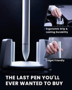 novium Hoverpen - Luxury Pen for Men & Women, Vertically Standing Executive Ballpoint Pen with Top Grade Free-Flowing Ink Refill, Metal Made, Unique Gifts, Luxury Pen for Men, Mens Gifts Ideas