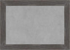 Amanti Art Grey Framed Magnetic Board 15x21 Small Vision Board for use with Magnets, 100% Metal Sheet to Display Items as Office Decor or for Home Organization in mudroom, Kitchen or Kids Room