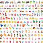 CLOCK KING 182pcs 3D Cute Kids Erasers, Random Desktop Pet Toys Gifts, Classroom Rewards Kids Party Gifts, Various Styles Such as Animals, Food, Plants, Space, Princess, Sports, Halloween, Christmas