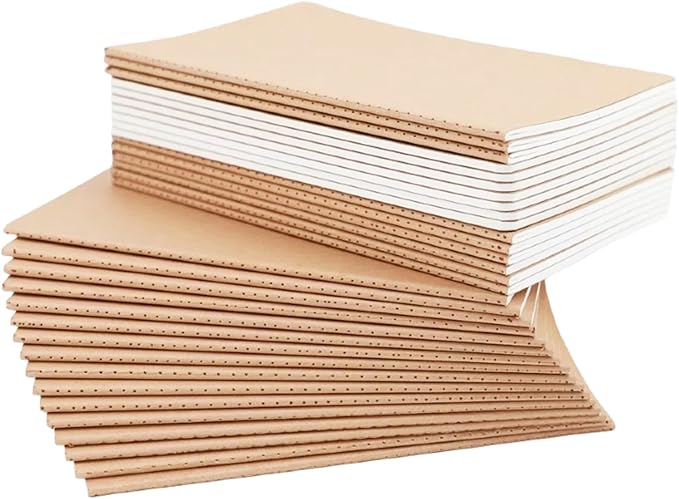 Zegrox 32 Pack A5 ruled Notebook Journals for travelers,students and office,Writing diary Subject Notebooks, Lined thick paper,60Pages, 30 Sheets,8.3x5.5inch