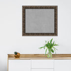 Amanti Art Black Framed Magnetic Board 25x29 Medium Vision Board for use with Magnets, 100% Metal Sheet to Display Items as Office Decor or for Home Organization in mudroom, Kitchen or Kids Room