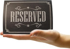 20 Pack Rustic Reserved Table Sign - Reserved Signs For Wedding - Black Chalkboard Reserved Signs - Wedding Accessories - Tent Cards For Reserving Seats & Places - Place Cards for Party