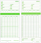 uPunch Time Clock Cards Hn3000, Two Sides, 7.37 X 3.37, 50/Pack