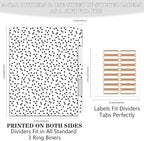 Lateefah 3 Ring Binder, 1 Inch Binder Organizer for Letter Size(8.5'' x 11'') with 5-Tab Dividers and Pockets, File Folders with Low Profile Clipboard for Office, School Supplies