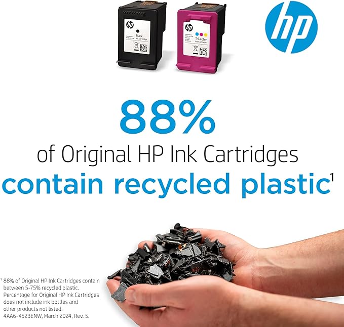 HP 63 Black, Tri-Color Ink Cartridge Printers (2-Pack), Works with DeskJet 1112, 2130, 3630 Series; Envy 4510, 4520; OfficeJet 3830, 4650, 5200, Eligible for Instant Ink, L0R46AN