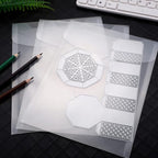 Marspark 21 Pieces Clear Stamp and Die Storage Bag Pockets Resealable Plastic Seal Storage Envelopes Case Dies Stamp Pocket for Christmas DIY Paper Card Craft(7 x 9.4 Inch)