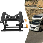 HIPUDNLM Car Seat Height Adjuster,2.76-5.12 Inches Lifting Height Car Seat Lifter Bracket by Hand Pedals,Truck Seat Lifting Base for RVs,Commercial Vehicles,Vans