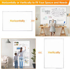Maxtek White Board Dry Erase 72 x 48, Magnetic Dry Erase Whiteboard for Wall 6' x 4' Wall-Mounted Aluminum Frame Versatile Presentation Marker Board with a Long Pen Tray for Classroom, Office & Home