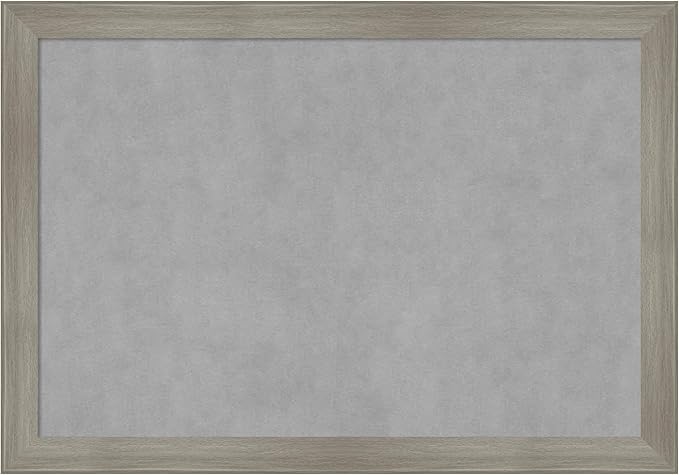 Amanti Art Grey Framed Magnetic Board 28x40 Large Vision Board for use with Magnets, 100% Metal Sheet to Display Items as Office Decor or for Home Organization in mudroom, Kitchen or Kids Room